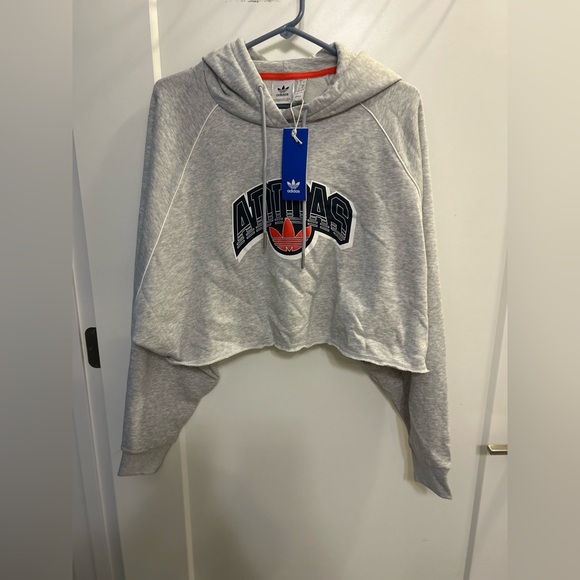 adidas Tops - NWT Adidas Cropped Logo Hoodie
